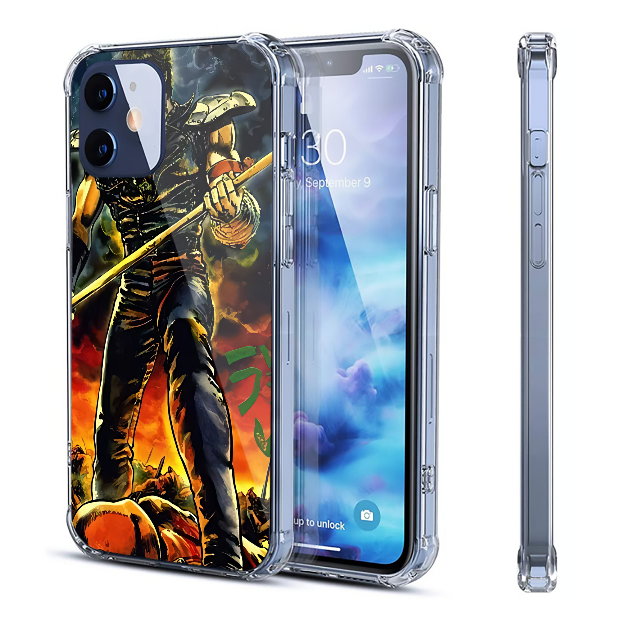 （画像用） 北斗の拳 Fist of the North Star 【iPhone 12シリーズ対応】透明スマホケース（クリアソフトケース）